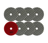 FOCSTOL Disque Diamant de Polissage - 8 pièces 100mm #400 Tampon Polissage pour Granit Marbre Pierre Artificielle Quartz pour Meuleuse d'angle