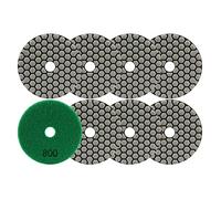 FOCSTOL Disque Diamant de Polissage - 8 pièces 100mm #800 Tampon Polissage pour Granit Marbre Pierre Artificielle Quartz pour Meuleuse d'angle