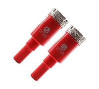 FOCSTOL Foret Diamant Carrelage - 2 pièces 20mm Trépan Diamant avec Tige Triangulaire pour Carrelage Porcelaine Granit Céramique Marbre Quartz