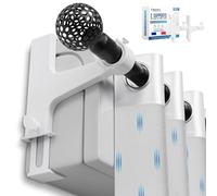 FODEX Ensemble de 2 Supports pour Tringle à Rideaux Sans Perçage et Sans Outil - Spécial Coffre de Volet Roulant - MODÈLE Optimisé pour tringles de Ø16 à 28mm-En Métal-Marque Française (Blanc)