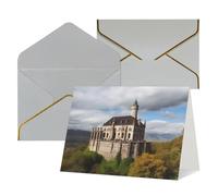 FodPand Cartes de vœux avec enveloppes, cartes d'anniversaire 11,4 x 15,2 cm, carte d'encouragement à moitié pliée, cartes postales amusantes, monuments historiques de l'Arménie, carte vierge