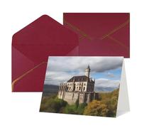 FodPand Cartes de vœux avec enveloppes, cartes d'anniversaire 11,4 x 15,2 cm, carte d'encouragement à moitié pliée, cartes postales amusantes, monuments historiques de l'Arménie, carte vierge