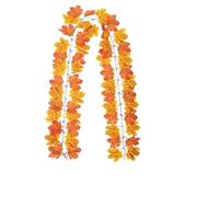 FOELANNE Guirlande de Feuilles d'érable d'automne artificielles en Soie | Multicolore, 3/6 pièces, décor d'automne : plantes, feuilles de vigne(Color D,3pcs)