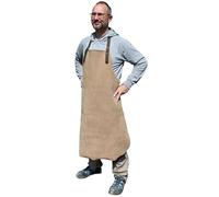 Förster-Fellnest Tablier en cuir véritable - Épais et de qualité supérieure - Fabriqué à la main - Comme tablier de menuisier, tablier de loisirs, tablier en cuir pour forgeron, etc.