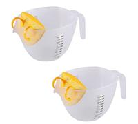 Fofetbfo Lot de 2 tasses à mesurer en plastique de 900 ml avec poignée et passoire, entonnoir en plastique pour cuisson et arrosage liquide