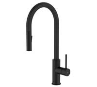 Foga mitigeur évier à douchette extractible noir mat Essebagno