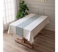 FOGUO Nappe de Table Décoration de Table de La Fête, Nappe Rectangulaire Antitache, Nappe Halloween Decoration, Nappe Effet Lin Nappe Lavable pour Décoration de Table (C 140x160cm)