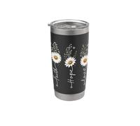 Foi, espoir, amour, foi chrétienne, marguerite religieuse Gobelet isotherme en acier inoxydable double paroi