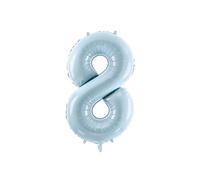 Foil Balloon Bleu Clair Chiffre 8, Ballon Aluminium Géant 72 cm, Numéro Anniversaire Gonflable Air ou Hélium, Décoration Fête Mariage Événement - Chiffres 0 1 2 3 4 5 6 7 8 9