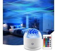Fokky Projecteur Ciel Etoile, Lampe Aurore Boréale avec 16 Effets Lumineux et Télécommande, Projecteur Galaxie Veilleuse Enfant pour Lampe Ambiance, Décoration de Chambre, Cadeau pour Enfant Adult