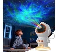 Fokky Projecteur d'astronaute étoilé, veilleuse LED pour enfants avec 9 modes, fonction veilleuse ciel étoilé avec projection étoilée, télécommande, projecteur galaxie
