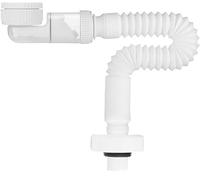 Fokroin Tuyau de vidange flexible, Siphon Gain de Place, Égouttoir de Bonde de Lavabo, Sip-hon Lavabo, Si-phon lavabo flexible, Tuyau de Vidange Remplaçable, Extensible 320-780 mm
