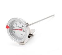 Folany Thermomètre à Friture, Thermomètre de Cuisine en Acier Inoxydable, Thermomètre à Huile à Longue Tige à Lecture Instantanée avec Pince, Thermomètre à Cadran pour(15cm)
