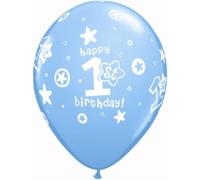 Folat - 17822 Ballons 1er anniversaire pour garçons-25 pièces, bleu