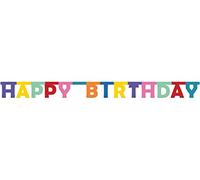 Folat 18996 Letter Banner Happy Birthday Pop, Multi Colors
