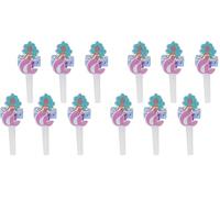 Folat 23934 d'anniversaire Bleue avec Paillettes Irisé-Sifflets Mermaid Magic-6 pièces-Décoration Sirène Fille Princesse Mer Fête, Bleu (Lot de 2)