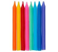 Folat 24201 Bougies Color Pop - 6 cm - 16 pièces - Bougies de Gâteau pour la décoration de D'anniversaire, Anniversaire, Happy Birthday, Anniversaires de Mariage, Gâteau de Mariage