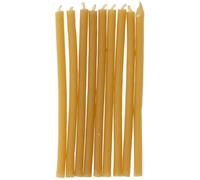 Folat 24310 Bougies - Cire dábeille - 10 cm - 24 pièces - Fabrication de Produits naturels, Bougies d'anniversaire Résistantes aux gouttes, brûlent plus longtemps, parfum de miel