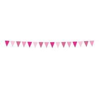 Folat 24312 Décorations de fête en papier rose Bannière Drapeau Fanion - Perfect Pink - 6 mètres - Décorations de mariage pour festival, carnaval, décoration d'anniversaire, baby shower