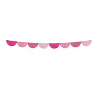 Folat 24313 Décorations de fête en papier rose Guirlande d'éventails - Perfect Pink - 4 mètres - Décorations de mariage pour festival, carnaval, décoration d'anniversaire, baby shower