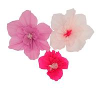 Folat 24316 papier rose table-Ensemble de fleurs-Perfect Pink-3 pièces fête de mariage pour festival, carnaval, décoration d'anniversaire, baby shower filles