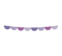 Folat 24337 papier violet Guirlande d'éventails-Posh Purple-4 mètres fête pour festival, carnaval, décoration d'anniversaire