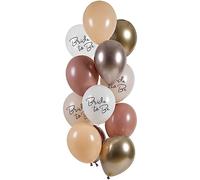 Folat 25162 Ballons en Latex Premium Ensemble - Bride To Be 33cm - 12 pièces - Pour Mariage, Décorations de Fête, Enterrement de vie de fille