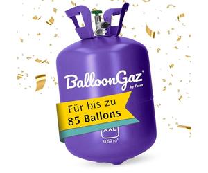 Folat 25205 Gaz à l'hélium XXL 590 litres avec valve de remplissage pour ballons de 85 ans Idéal pour les anniversaires, les fêtes, les mariages Bouteille de gaz jetable en métal recyclable Bleu