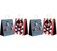 Folat 27473 Décoration pirate anniversaire enfant - Sacs cadeaux - Pirate Party - 20 x 27 cm - 6 pièces - fille garçon pirate Party (Lot de 2)
