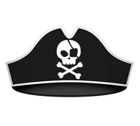 Folat 27479 Décoration pirate anniversaire enfant - Chapeaux de Pirate - Pirate Party - 33,5 x 15 cm - 6 pièces - Accessoires de chapeau de pirate pour les filles et les garçons de la fête des pirates
