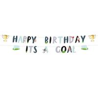 Folat 27570 Football Bleu Vert Ensemble de guirlande de lettres - Fantastic Football - 1,5 mètres - Décoration d'anniversaire et le Thème du Football