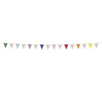 Folat 27780 Décoration d'anniversaire et de fête colorée - Guirlande Fanions - Papier - Stripetastic - 6 m - Articles de fête pour enfants et adultes