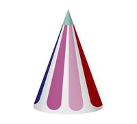 Folat 27801 Décoration d'anniversaire et de fête colorée - Chapeaux de fête - Stripetastic - 6 pièces - Articles de fête pour enfants et adultes