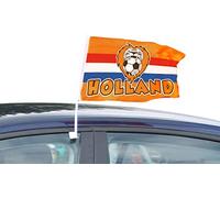 Folat-30658 Drapeau Auto Holland Lion 30x45cm, 30658, Orange