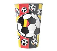 Folat 31098 Gobelets Football Belgique 650ml - 8 pièces Coupe du Monde de Football