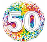 Folat 49543Q Ballon d'anniversaire 50 ans Multicolore