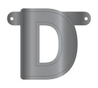 Folat 50034 Bannière Lettre D : Argent métallisé