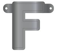 Folat 50054 Bannière lettre F : argenté métallisé