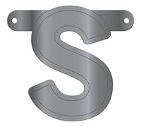 Folat 50184 Bannière lettre S : argenté métallisé