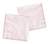 Folat 61917 Party Vaisselle Serviette 33x33cm 20 pièces Rose marbré - Anniversaire Dîner, Enfants Party, Fête, Mariages, Baby Shower