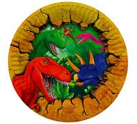 Folat 61932 Party Vaisselle Assiette Papier Ø 23cm 8 pièces Dinosaure - Anniversaire Dîner, Enfants Party, Fête, Mariages, Baby Shower
