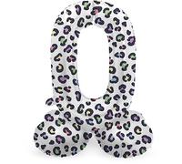 Folat 64740 Ballon Aluminium Numéro avec base Chiffre 0 Bright Panther 41 cm-Pour Date, Anniversaire, Décoration, pas besoin d'hélium, Coloré