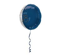 Folat 66718 Ballon Gonflé à l'hélium Elegant True Blue 18 Ans - 45cm