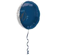 Folat 66740 Ballon Gonflé à l'hélium Elegant True Blue 40 Ans - 45cm