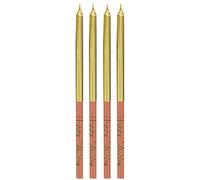 Folat 68503 Golden Dusk Bougies Gris Or 12,5cm 16 pièces - Bougies de Gâteau Joyeux Anniversaire, Décoration de Gâteau Topper d'anniversaire