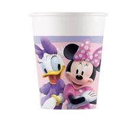 Folat 93831P Gobelets Papier FSC Minnie Mouse 200ml - 8 pièces, Pink