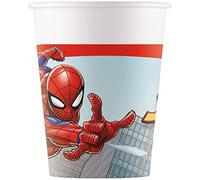 Folat Gobelets papier FSC Spider-Man 200 ml Blanc Recyclable - 8 pièces
