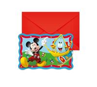 Folat 93939P Invitations FSC Mickey Mouse - 6 pièces