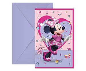 Folat 93942P Invitations FSC Minnie Mouse - 6 pièces
