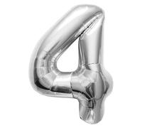 Folat - Ballon à 4 Chiffres en Forme d'argent - 86 cm